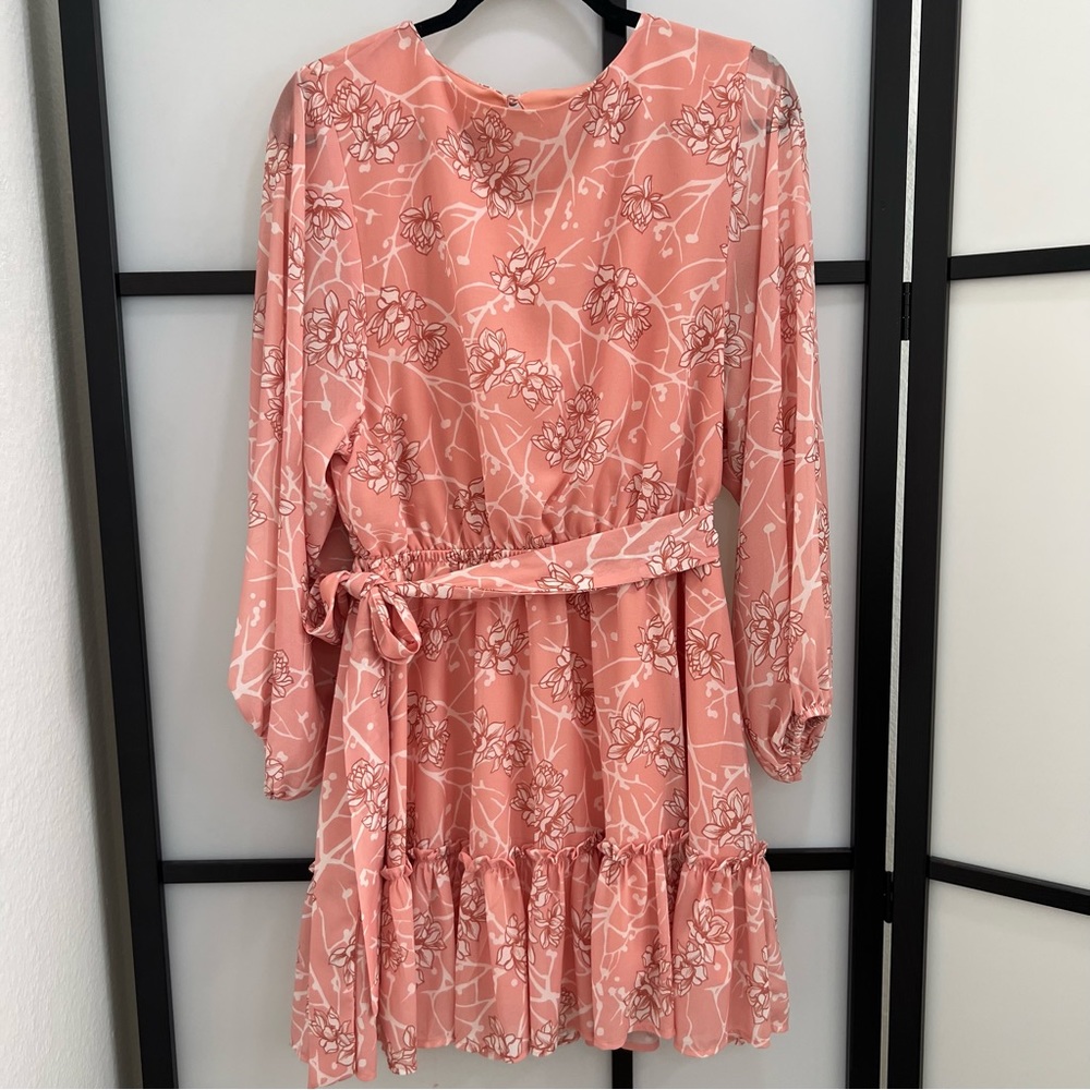 FLYING TOMATO Pink Floral Mini Dress